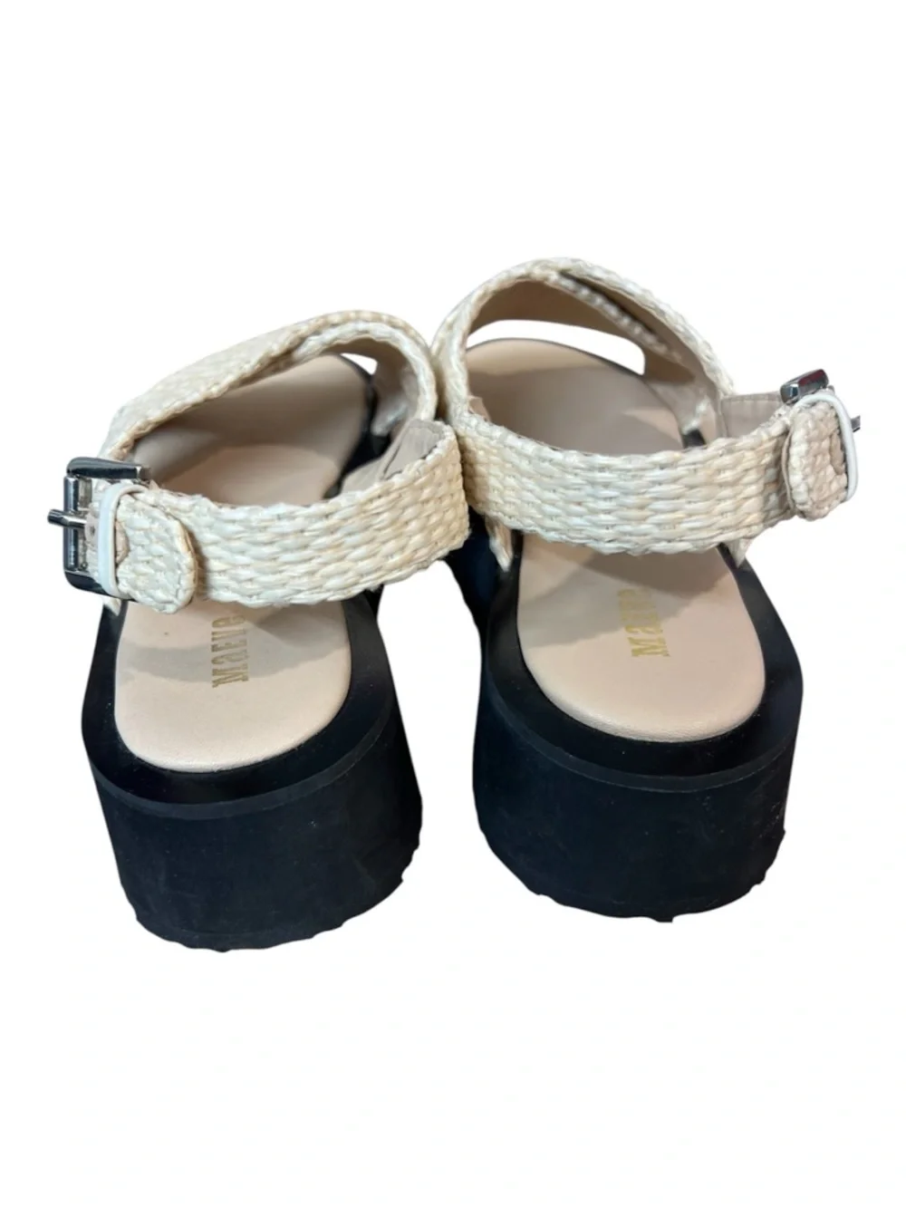 Anthropologie Maeve Chrissy Platform Sandals Size 41 10/10.5 Cream